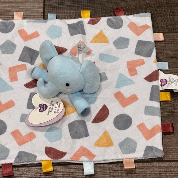 Parent's Choice Security Blanket Blue Elephant Buddy Lovey Plush NWT 12x12in New - Picture 4 of 9